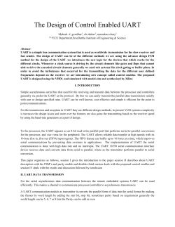 The Design of Control Enabled UART Mahesh d gowdhar1, ch