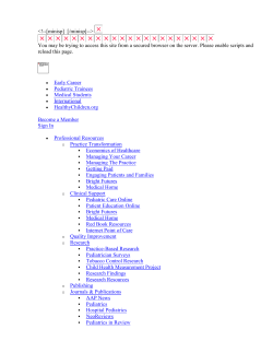 Speaker`s Kit Introduction - Healthy Child Care America