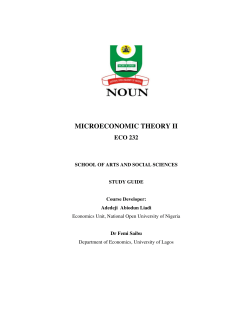 microeconomic theory ii - National Open University of Nigeria