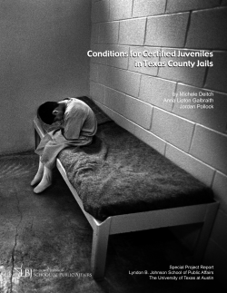 Conditions for Certified Juveniles in Texas County Jails Conditions