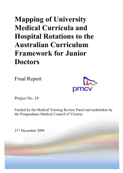 Mapping of University Medical Curricula and Hospital