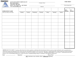 Timesheet - 1st Team Staffing