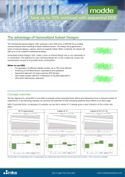 The advantage of Generalized Subset Designs