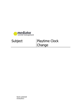 Playtime Clock Change