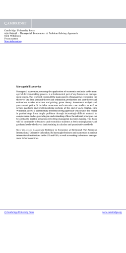 Managerial Economics - Assets