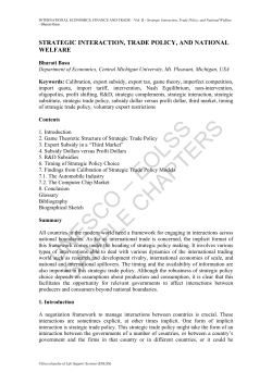 Strategic Interaction, Trade Policy, and National Welfare