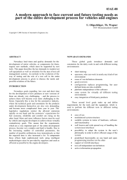 A modern approach to face current and future testing needs as part