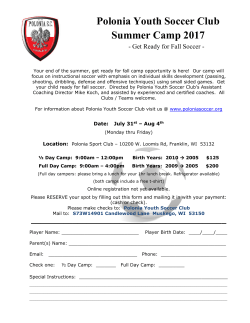 Camp 2017 - Polonia Youth Soccer Club
