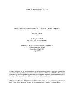 Plant- and firm-level evidence on the "new" trade theories