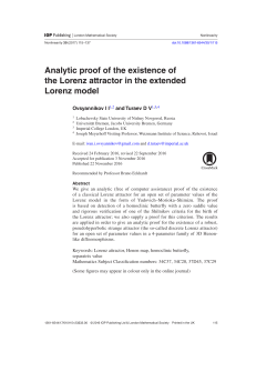 Analytic proof of the existence of the Lorenz attractor in the extended