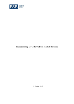 Implementing OTC Derivatives Market Reforms