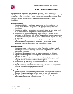 AGENT Position Expectations