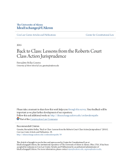 Back to Class: Lessons from the Roberts Court Class Action