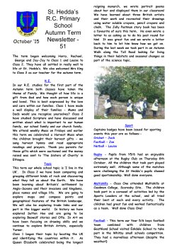 October 2015 - St Hedda`s RC Primary School
