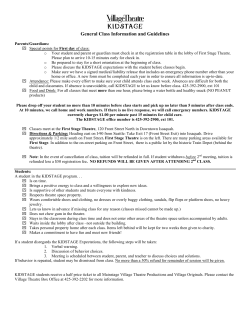 General Class Information and Guidelines