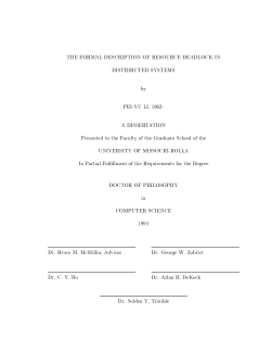 THE FORMAL DESCRIPTION OF RESOURCE DEADLOCK IN