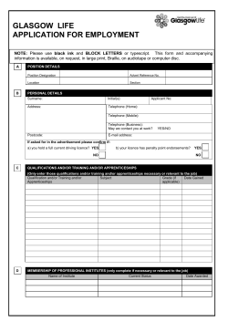 Application For Employment