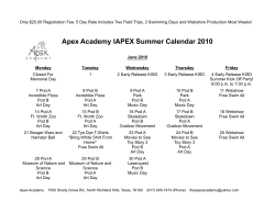 Only $25.00 Registration Fee. 5 Day Rate Includes Two Field Trips