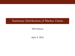 Stationary Distributions of Markov Chains