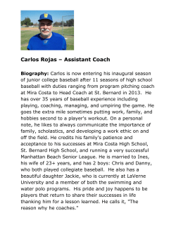Carlos Rojas – Assistant Coach