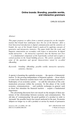 Online brands: Branding, possible worlds, and - e