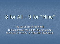 Slide presentation - OhioLINK Research Databases