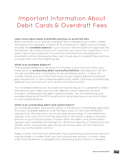 Important Information About Debit Cards
