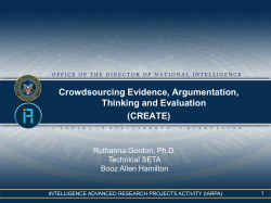 CREATE evaluation challenges &ndash; MORS 4 19 17