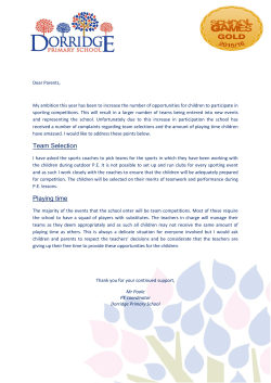 Team Selection Playing time