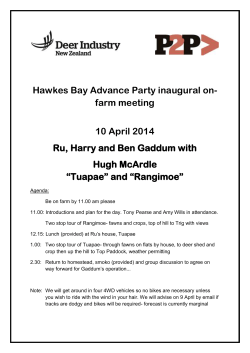 Gaddum farm visit agenda and notes 10.4.14