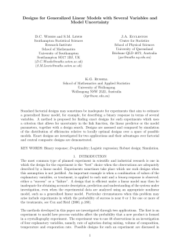 Designs for Generalized Linear Models with Several