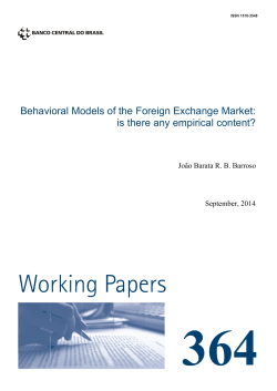 Behavioral Models of the Foreign Exchange Market