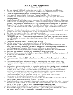 Cache Area Youth Baseball Bylaws