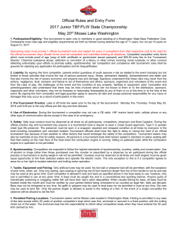 Official Rules and Entry Form - Washington State Bass Federation