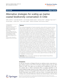 Alternative strategies for scaling up marine coastal biodiversity