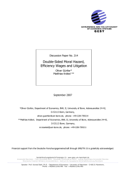 Double-Sided Moral Hazard, Efficiency Wages and