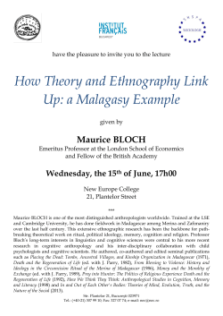 How Theory and Ethnography Link Up: a Malagasy Example