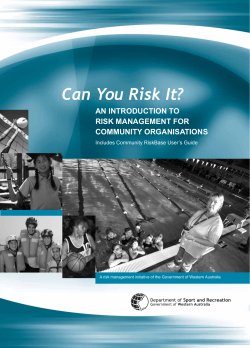 Can You Risk It? - Department of Sport and Recreation