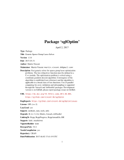 Package `sglOptim`