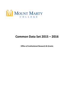 Common Data Set 2015 &ndash; 2016