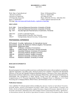 rigoberto a. lopez - Department of Agricultural and Resource