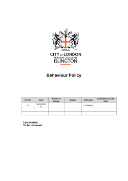 Behaviour policy