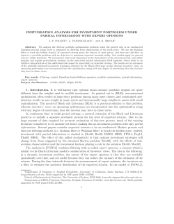Perturbation Analysis for Investment Portfolios Under Partial