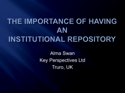 The importance of having an institutional e-repository