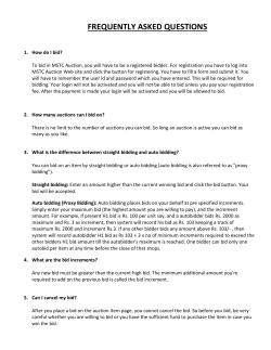 FREQUENTLY ASKED QUESTIONS