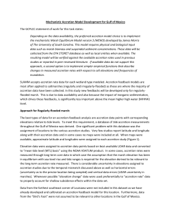 Technical memo describing the final accretion model(s) to be applied