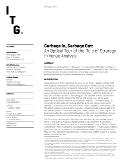 An Optical Tour of the Role of Strategy in Venue Analysis