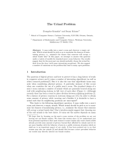 The Urinal Problem - Carleton University