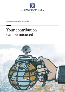 Guide on how to avoid terrorist funding