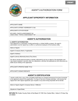 agent`s authorization form